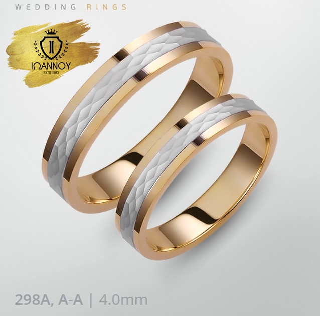 Wedding Rings Pair 298A, A-A / 4.00MM