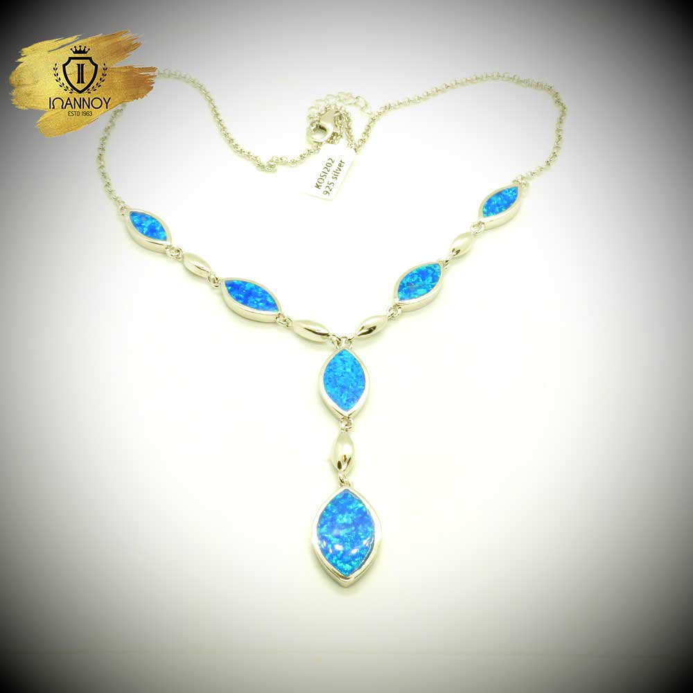 Women's Necklace Opal Blue